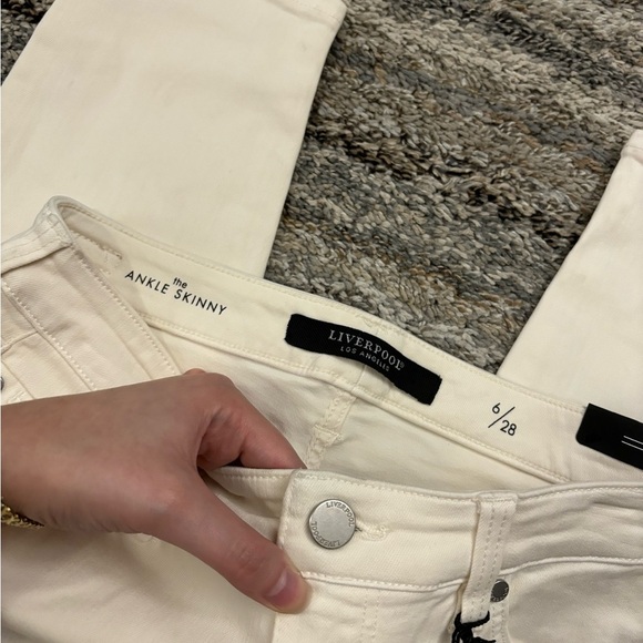 Liverpool Ankle Skinny Jeans Sz 6/28 NWT | Liverpool Cream Tan Skinny Jeans NEW- - Picture 8 of 15